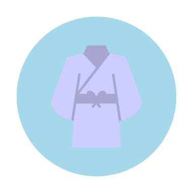 Yukata simgesi, doğrusal izole edilmiş illüstrasyon, ince çizgi vektörü, web tasarım işareti 