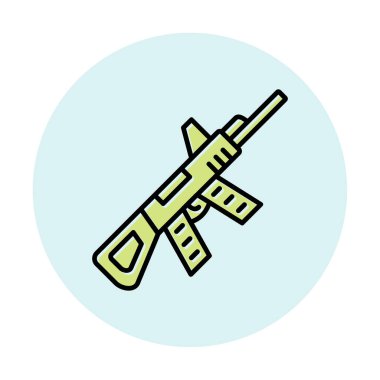 Makine Tüfeği vektör illüstrasyonu