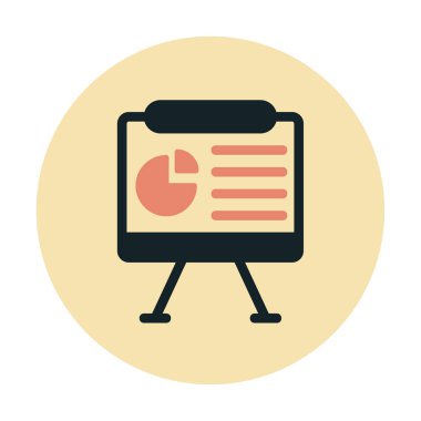 Sunum tahtası simgesi, vektör illüstrasyonu   