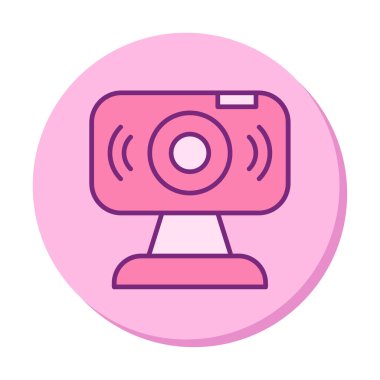 Web kamerası. Web simgesi basit illüstrasyon                   