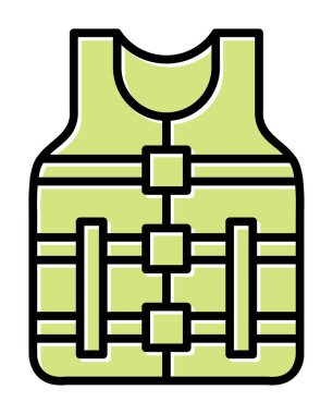 Modern Life Vest simge tasarımının vektör çizimi                     