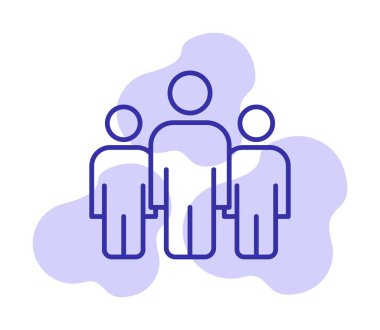 grup insan düz biçim vektör çizimi 