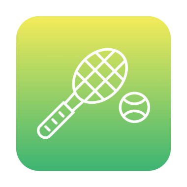 Tenis topu ve raket hattı biçim vektör tasarımı                  