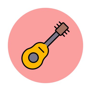 Basit grafik gitar simgesi çizimi 