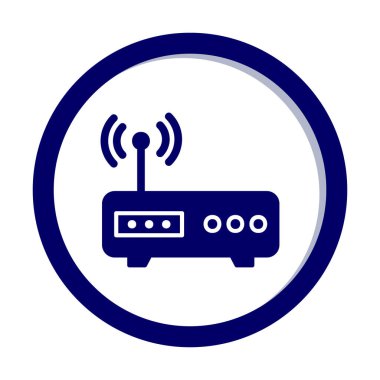 Basit Modem simgesi vektör illüstrasyonu