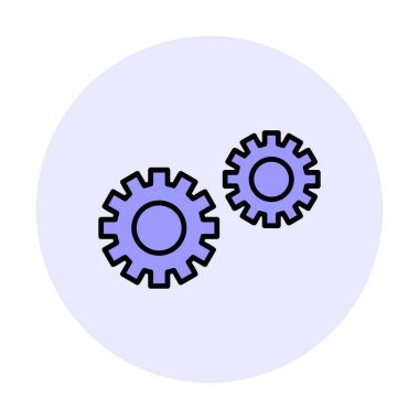 Gears'ı web simgesi, vektör çizim 