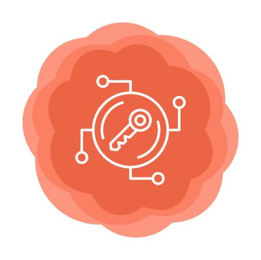 Anahtar ağ simgesi vektör illüstrasyonu 