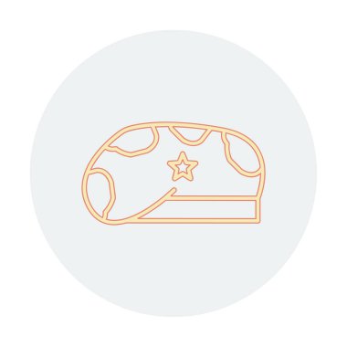 Askeri Şapka ikon vektör illüstrasyonu