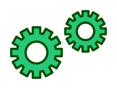 Gears'ı web simgesi, vektör çizim 