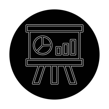 Whiteboard simgesinin vektör illüstrasyonu