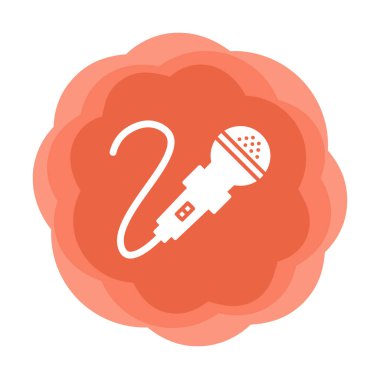 mikrofon web simge vektör çizim           