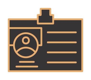 ID kart simgesi vektör illüstrasyonu                                  