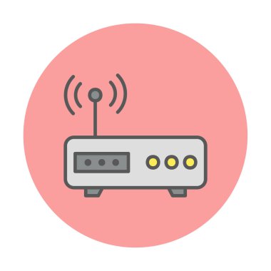 Basit Modem simgesi vektör illüstrasyonu