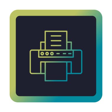 Yazıcı simgesi vektör illüstrasyonu