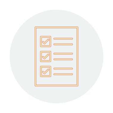 Kontrol Listesi web simgesi, vektör illüstrasyonu 