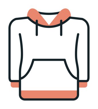 Basit kapüşonlu simge, vektör çizimi