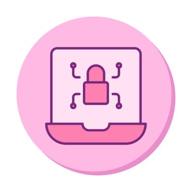 düz Ransomware bilgisayar vektör çizimi tasarımı