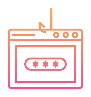 Basit Parola Kopyalama simgesi, vektör illüstrasyonu