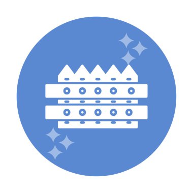 çit web simgesi, vektör çizim 