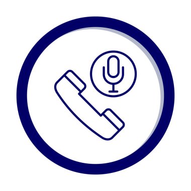 Basit Arama Kaydı simgesi, vektör illüstrasyonu