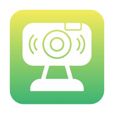 Web kamerası. Web simgesi basit illüstrasyon                   