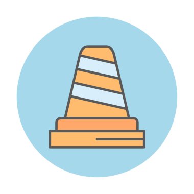 Trafik konisi vektör resimleme tasarımı