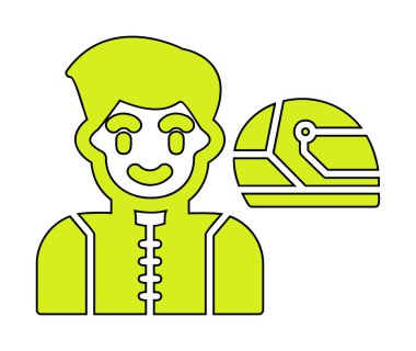 Araba Yarışçısı simgesi, vektör illüstrasyonu 