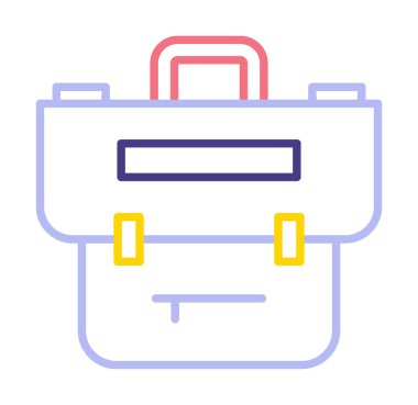 Portföy düz vektör simgesi