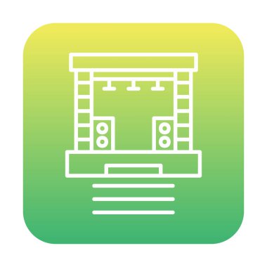 sahne ikonu vektör illüstrasyonu 