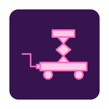 Makas kaldırma simgesi tasarımı, vektör illüstrasyonu