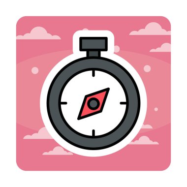 pusula ikon vektör illüstrasyon tasarımı