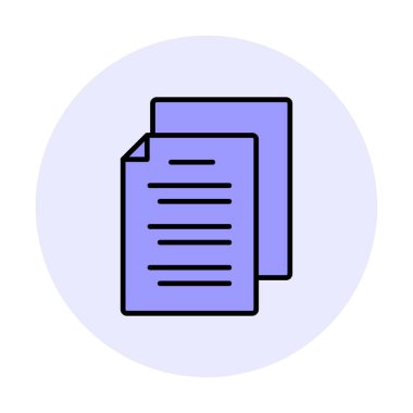 belgelerin vektör çizimi simgesi  