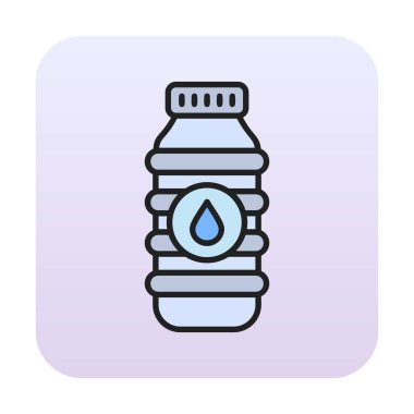 su şişesi simgesi, vektör illüstrasyonu    