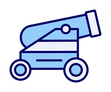 Basit Topçu simgesi, vektör illüstrasyonu