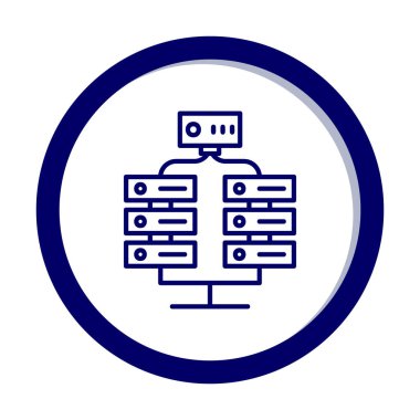 Ağ sunucu simgesinin vektör illüstrasyon tasarımı