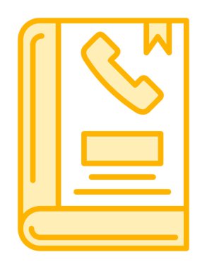 Telefon Rehberi düz simgesi, vektör çizim