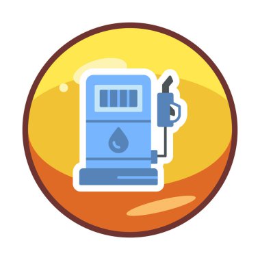 Düz Yakıt ikonu vektör çizimi