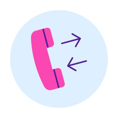 Basit bir telefon görüşmesi. simge illüstrasyonu  