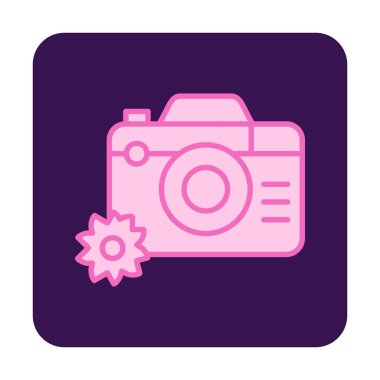 fotoğraf makinesi ikon vektör illüstrasyonu                      