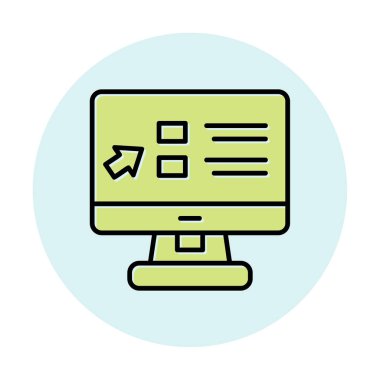 Basit Online Course Üniversitesi simgesi, vektör illüstrasyonu