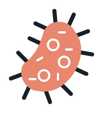 düz basit Amoeba simge vektör illüstrasyon tasarımı