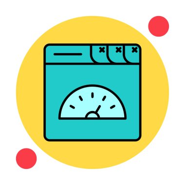 Sayfa hız simgesi, vektör illüstrasyonu