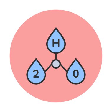 h 2 sembollü su damlaları 