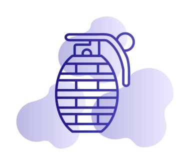 El bombası simgesi, vektör illüstrasyonu