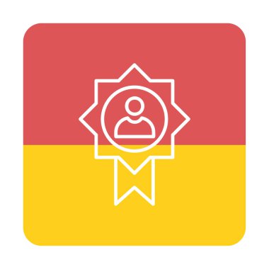 Başarı, ödül, madalya ikonu, vektör illüstrasyonu