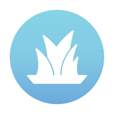 Çim simgesi, vektör illüstrasyonu 