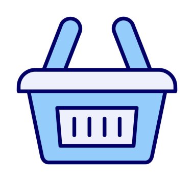 Alışveriş sepeti ikonu vektör illüstrasyonu 