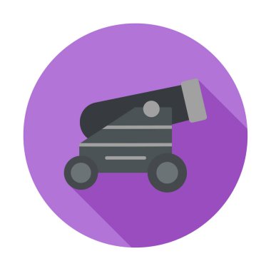 Basit Topçu simgesi, vektör illüstrasyonu