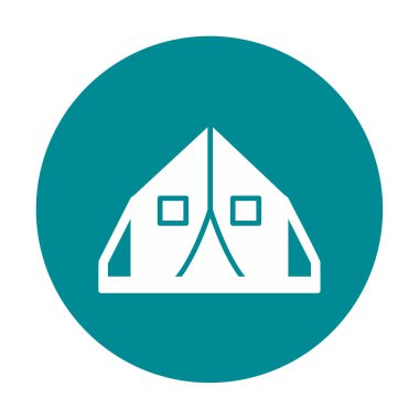 çadır simgesi, vektör çizimi  