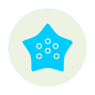 denizyıldızı düz ikon vektör çizimi 